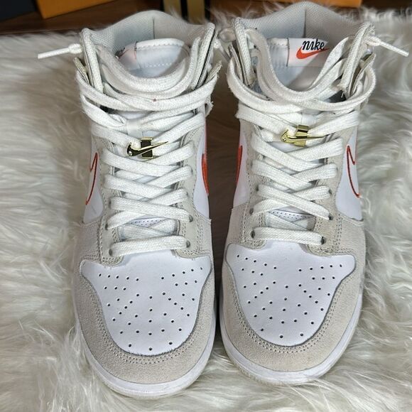 Nike Dunk High SE - White/Orange - Picture 3 of 9